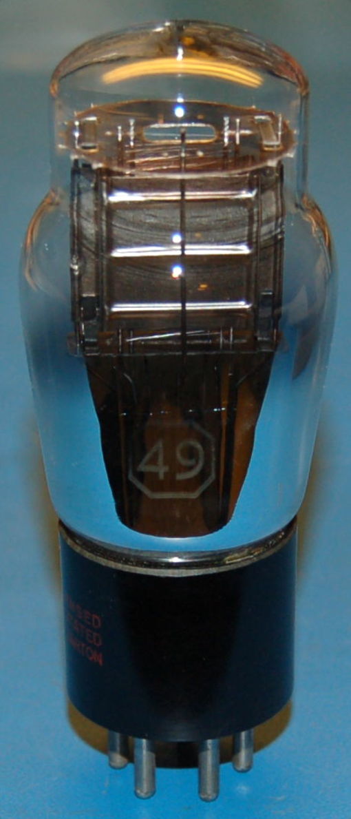49 Dual Grid Power Amplifier Tube (RCA, ST Shape)