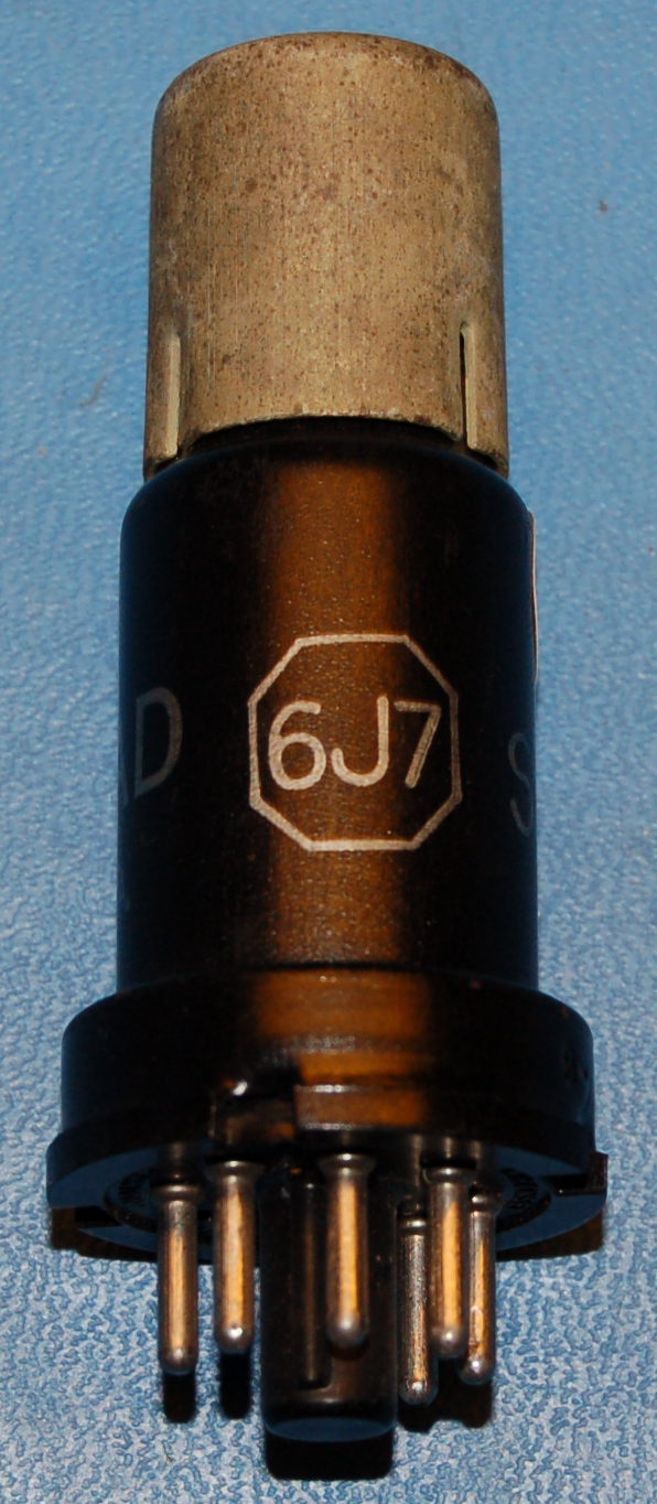 6J7 Sharp-Cutoff Pentode Tube, Metal