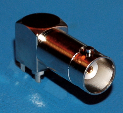 BNC Female Connector x Through-Hole, Style "C" (Right-Angle)