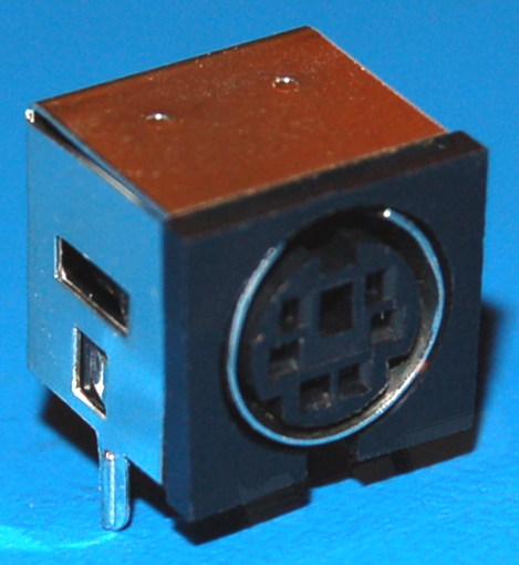 Mini-DIN-6 Female Connector x Through-Hole