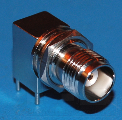 TNC Female Connector x Through-Hole, Right-Angle, Panel-Mount