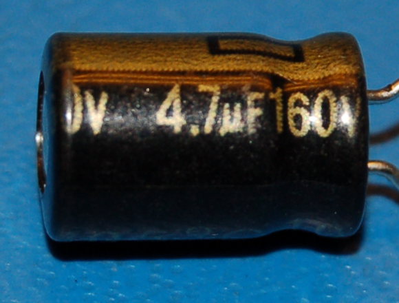 Capacitor, Aluminium Electrolytic, Radial, 160V, 4.7μF (10 Pk)