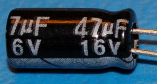 Capacitor, Aluminium Electrolytic, Radial, 16V, 47μF (10 Pk)