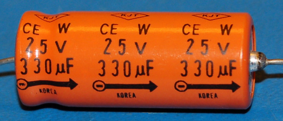 Capacitor, Aluminium Electrolytic, Axial, 25V, 330μF (4 Pk)