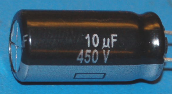 Capacitor, Aluminium Electrolytic, Radial, 450V, 10μF (10 Pk)