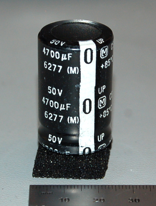 Capacitor, Aluminium Electrolytic, Radial, 50V, 4700µF