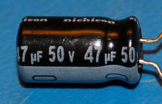 Capacitor, Aluminium Electrolytic, Radial, 50V, 47μF