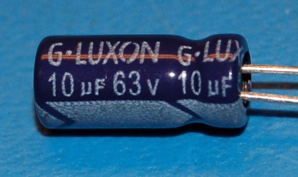 Capacitor, Aluminium Electrolytic, Radial, 63V, 10μF (10 Pk)
