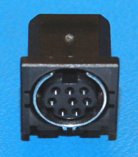 Mini-DIN-8 Female Connector x Through-Hole