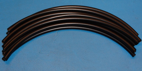 PVC Heat-Shrink Tubing, .125" to .063" (3.2mm to 1.6mm) x 6", Black (10 Pk)