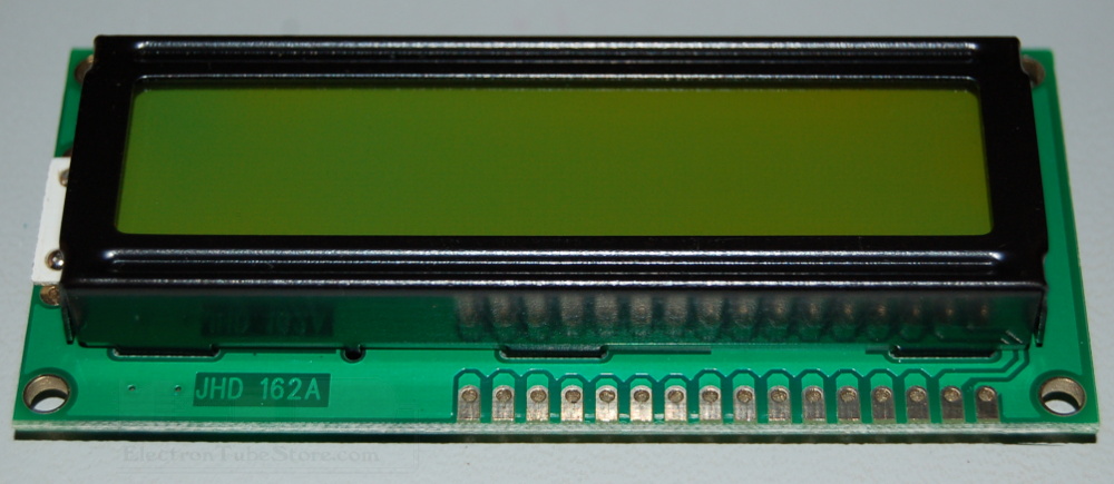 LCD 32CH Module, 16 Characters x 2 Lines, 5x8 Dots, Black on Green Backlight