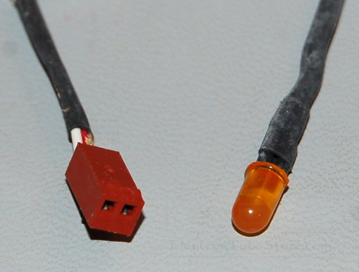 Cable Assembly with 5mm LED, Diffuse, Amber (2 Pk)