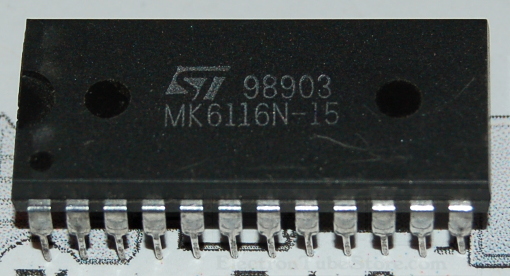 MK6116N-15 CMOS Static RAM, 16Kb (2K x 8), 150ns, DIP-24