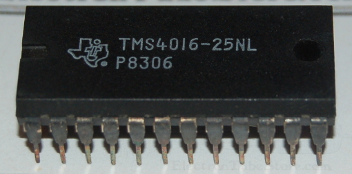 TMS4016-25NL TTL Static RAM, 16Kb (2K x 8), 250ns, DIP-24