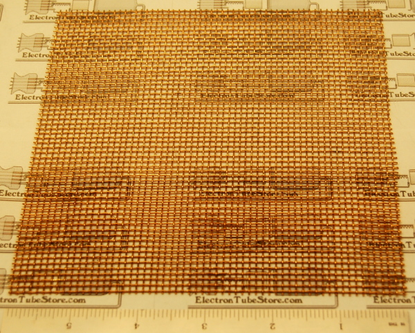 Bronze 10-Mesh (2000μm / .075" Wd), .025" (0.64mm) Wire, 12x12"