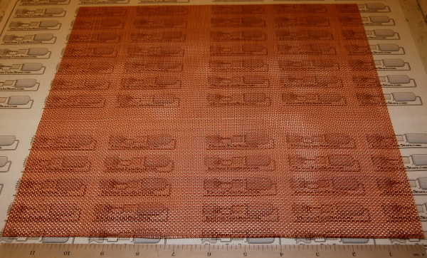 Copper 16-Mesh (1190 micron), .018" (.46mm) Wire, 12x12"