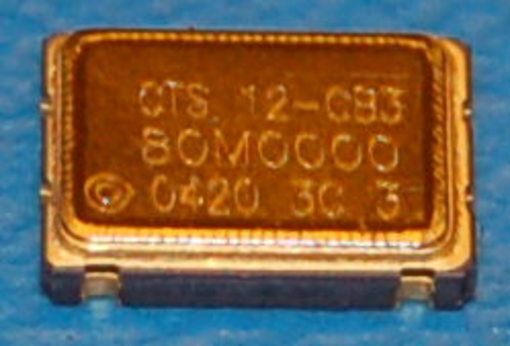 CTS CB3 Oscillator, 80.0000MHz, 50ppm, 3.3V, SMD 5x7mm
