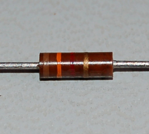 Carbon Composition Resistor, 1/4W, 5%, 1.3kΩ