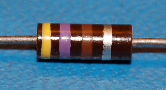 Carbon Composition Resistor, 1/2W, 10%, 470Ω