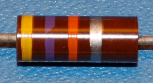 Carbon Composition Resistor, 1W, 10%, 47kΩ
