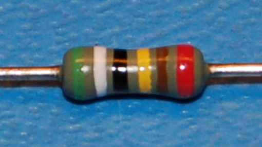 Carbon Film Resistor, 1/4W, 1%, 5.9MΩ