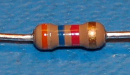Carbon Film Resistor, 1/4W, 5%, 3.6kΩ