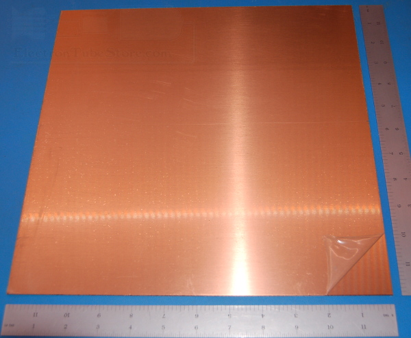 Copper Sheet #20, .032" (0.8mm), 12x12", Polished