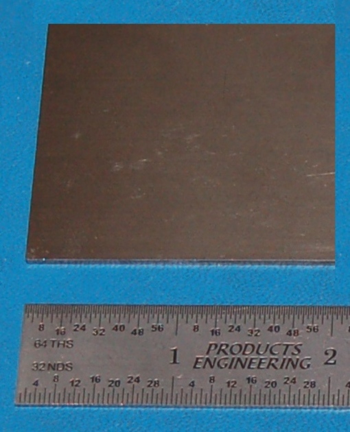 Molybdenum Sheet, .062" (1.6mm), 2x2"