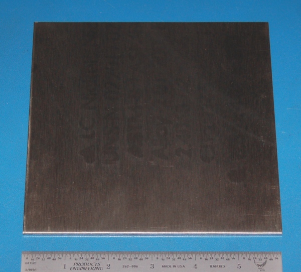 Nickel Sheet, .125" (3.18mm), 6x6"