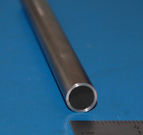 Titanium Tube, .500" (12.7mm) OD x .049" (1.2mm) Wall x 12"