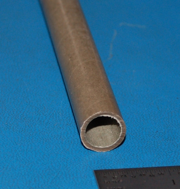 Vulcanized Hard Fiber Tube, .625" (16mm) OD x .063" (2mm) Wall x 12"