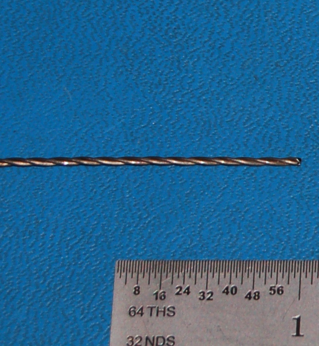Stranded Tungsten Wire 3 x .0217" (0.55mm) x 12" (Cut-to-Length)