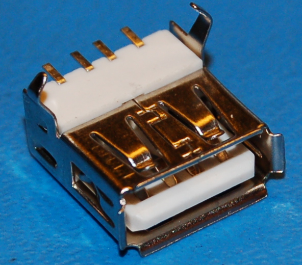 USB Type A Receptacle, PCB Mount (Right-Angle SMD)