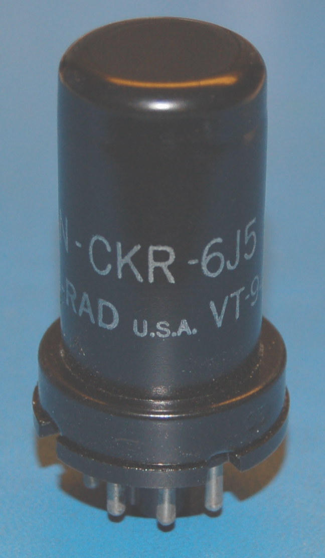 6J5 Medium-Mu Triode Tube (U.S. Army Issue) - Click Image to Close