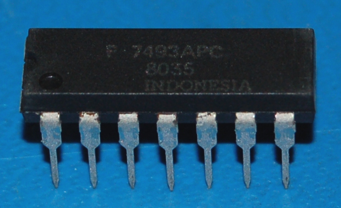 7493 - 7493APC 4-Bit Binary Ripple Counter, DIP-14 - Click Image to Close