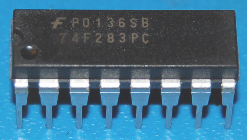 74283 - 74F283N 4-Bit Binary Full Adder with Carry, DIP-16 - Click Image to Close