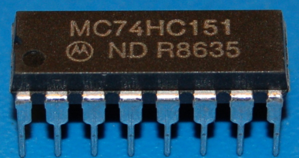 74151 - 74HC151N Multiplexer, 8-Input, DIP-16 - Click Image to Close