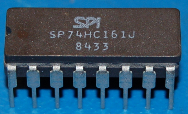 74161 - 74HC161N 4-Bit Synchronous Binary Counter, DIP-16 - Click Image to Close