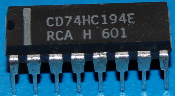 74194 - CD74HC194E 4-Bit Bidirectional Universal Shift Register, DIP-16 - Click Image to Close