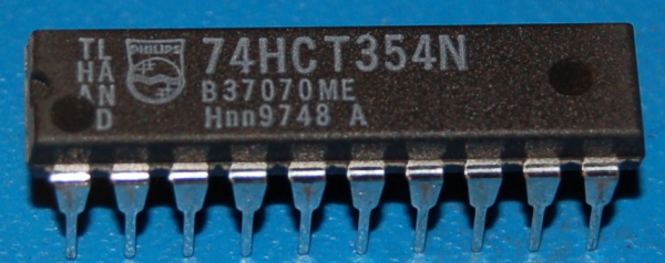 74354 - 74HCT354N 8-to-1 Selector/Multiplexer/Register, DIP-20 - Click Image to Close