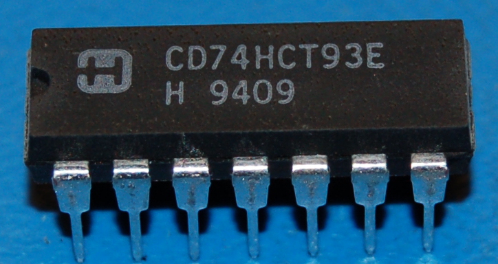 7493 - CD74HCT93E 4-Bit Binary Ripple Counter, DIP-14 - Click Image to Close