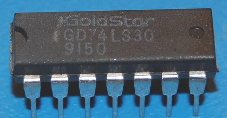 7430 - 74LS30N Porte "NAND" (NON-ET) à 8-Entrées, DIP-14 - Cliquez sur l'image pour fermer