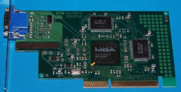 Matrox G100/A/4 AGP Graphics Card - Click Image to Close