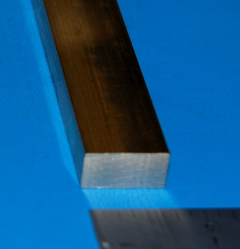Brass Rectangular Bar, .375" (9.5mm) x .750" (19mm) x 12" - Click Image to Close