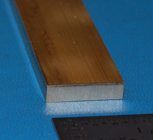 Brass Rectangular Bar, .250" (6.4mm) x 1" (25.4mm) x 6" - Click Image to Close
