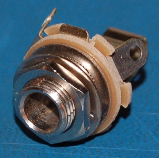 TS-1/4" (6.3mm) Mono Jack, Phenolic, Panel-Mount, NO - Click Image to Close