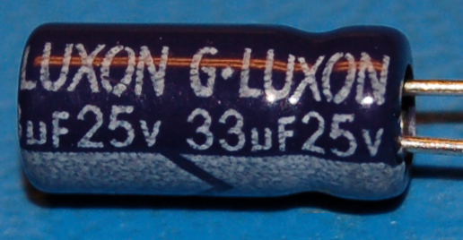 Capacitor, Aluminium Electrolytic, Radial, 25V, 33μF (10 Pk) - Click Image to Close