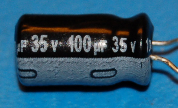 Capacitor, Aluminium Electrolytic, Radial, 35V, 100μF - Cliquez sur l'image pour fermer