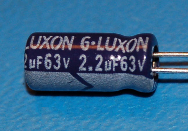 Capacitor, Aluminium Electrolytic, Radial, 63V, 2.2μF (10 Pk) - Click Image to Close