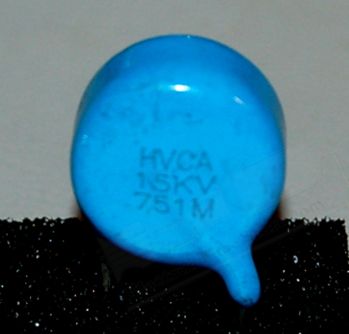 Capacitor, Ceramic, Disc, 15kV, 750pF ±10% - Click Image to Close